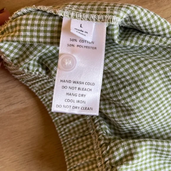 Green Gingham Boxer Shorts - Size L - Picture 10 of 11